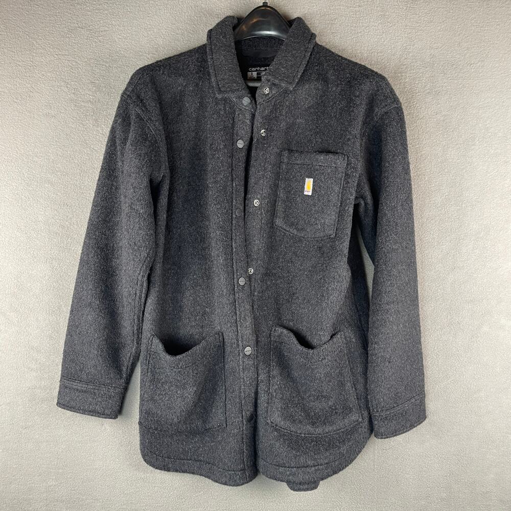 Carhartt Loose Fit Dark Gray Women's Small Shirt Jacket TW5988-W